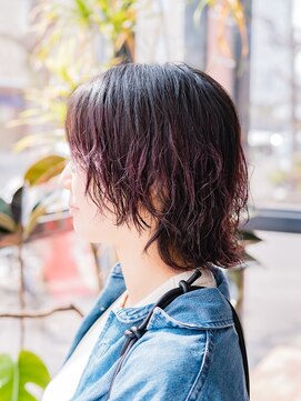 ヘアークラフト(Hair Craft) ブリーチパーマ × ミニウルフカット【岡山/問屋町】