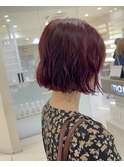 暖色ボブパーマ