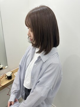 ゴートゥデイ 札幌Nix店(GO TODAY) ミディアムボブのオリーブブラウンカラー