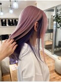 《ピンク×パープルのインナーカラー》