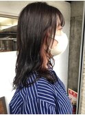 ホワイトグレージュ/ミニウルフ/デジタルパーマ/チェリーブラウ