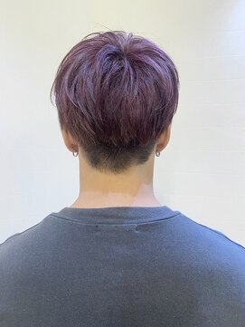 モリオ フロム ロンドン 成増店 【morio成増/一戸】ブリーチありメンズプラムラベンダーカラー