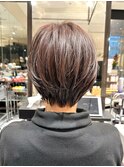 【LA'BO三浦】30代/40代/50代/ショートボブ/ピンクブラウン/艶感