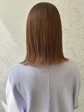 ヘアーデザイン アンジェロ インアルト(Hair Design Angelo In alto) 30代/40代50代/セミロング/オレンジベージュ