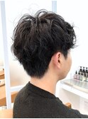 軽めマッシュ/ニュアンスパーマビジネスヘッドスパ眉毛/本厚木