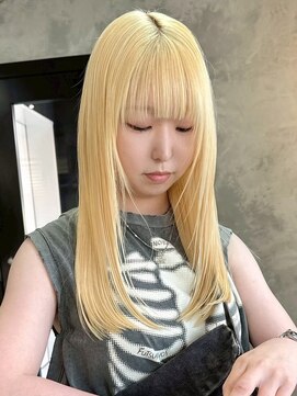 アポロ 横浜駅店(apollo) 247. ミルクティーブロンド/ストレート/前髪あり