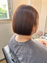 エンリー(ENlee)&nbsp;【白鳥】切りっぱなしボブ×オレンジカラー