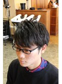 メンズスタイル×ツーブロックショート