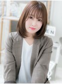 *mod's越谷*斜めバング×外国人風カラーのツヤ感セミディa