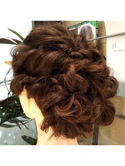 ゆるふわカールのヘアセット　パーティーヘアセット