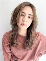 アルバム 銀座(ALBUM GINZA) ナチュラルロング_毛先パーマことりベージュ_56822