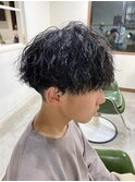 メンズマッシュ波巻パーマ
