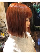 ヘアー クリエイト カルバリ(HAIR CREATE Calbari) マンダリンオレンジボブ