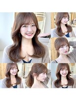 アフロートリノ(AFLOAT Leino)&nbsp;2wayバング 韓国前髪 シースルー ミディアム くびれヘア　顔周り