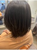 切りっぱなし系ボブ