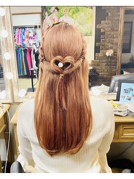 聖の華 両サイド編み込み