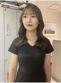 【 YOKE 】オリーブベージュ顔まわりレイヤー小顔韓国