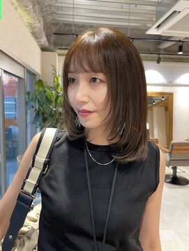 アドア 横浜(ADORE) 【ADORE横浜】顔まわりレイヤー×オリーブベージュ