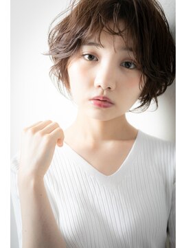 カバーヘア ブリス 北浦和(COVER HAIR bliss) グレージュカラーひし形ショートマッシュパーマv北浦和20代30代