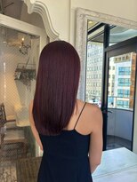 アズーア ヘアーアンドスパ(azure hair&spa)&nbsp;ワインレッド／ブリーチなしダブルカラー／横浜／ハイトーン