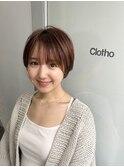 ショートカット/髪質改善縮毛矯正白髪ぼかしレイヤーカラーボブ