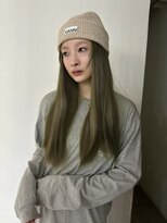 メゾンアクア 表参道(Maison ACQUA)&nbsp;☆ブリーチなしダブルカラー オリーブ オリーブベージュ ボブ