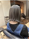 白髪ぼかし脱白髪染めショートボブ髪質改善40代50代60代