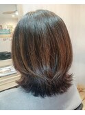 外ハネレイヤーボブ/大人女子/大人可愛い/クビレミディアム