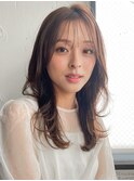 艶感うるツヤモテ髪フェミニンロングレイヤーカット美髪前髪