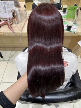 サラ 新宮店(SARA) ボルドーカラー×オージュアトリートメント