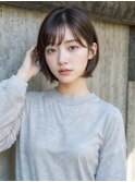 30代40代ショート白髪染めグレイカラーボブ艶栄名駅伏見丸の内