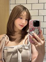 ふんわり_ミニウルフチェリーブラウンホワイトグレージュ