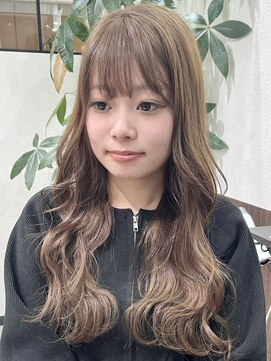 ベルヘアーデザイン 堺東(Belle hair Design) レイヤーカットアディクシーカラーグレージュオリーブ韓国風堺東