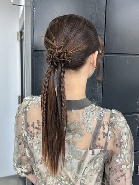 ヘアー アイス 御器所本店(HAIR ICI) 大人気結婚式セット♪20代30代シンプルで大人なタイトヘアセット