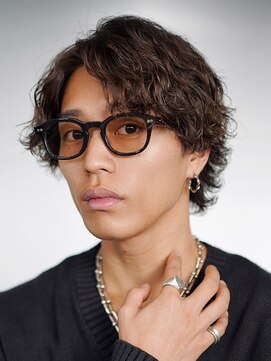 アンサー 渋谷(ANSWER) 渋谷波巻きスパイラルパーマシャドウパーマメンズセンターパート