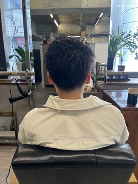 タメ(tame-) サーフカール/フェザーパーマ/ブルーブラック【都賀/メンズ】