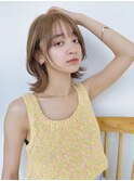 ブリーチなし/20代30代40代ベージュ冬カラー/小顔クラゲヘアー