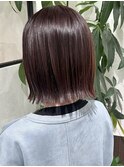 切りっぱなしイルミナカラーワインレッド20代30代40代堺東