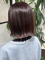 ベルヘアーデザイン 堺東(Belle hair Design)&nbsp;切りっぱなしイルミナカラーワインレッド20代30代40代堺東