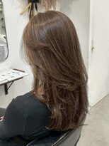 ルイ(ROUIS produced by LUCK 津田沼) ココアブラウン/レイヤーカット/大人ロング/ブリーチなし