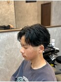 【クセ毛活かし×2ブロック×メンズショート×刈り上げ】