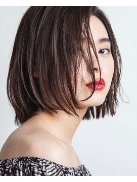 グッデイ ヘアー(GOOD DAY HAIR) センターパート ボルドー クラシカル ワンレン 大人ボブ 下北沢