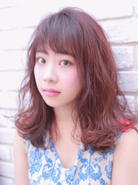 ロレ(lole') ピンクブラウン×ゆるふわセミロング