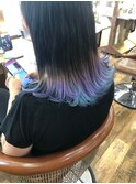 裾カラー☆ブルー