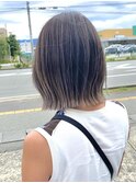 グレージュハイライトボブ/外ハネ/小顔