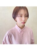 丸みショート / うざバング / ピンクブラウン【IN SIDE OUT＋】