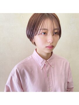 インサイドアウト(IN SIDE OUT+) 丸みショート / うざバング / ピンクブラウン【IN SIDE OUT+】