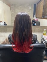 ジェリカヘアー サンフラワー通り(Jlica hair)&nbsp;裾カラーレッド