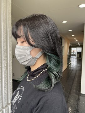 ネオリーブカップ 町田店(Neolive capu) インナーカラー☆グリーン