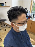 フェードブロックニュアンスパーマ